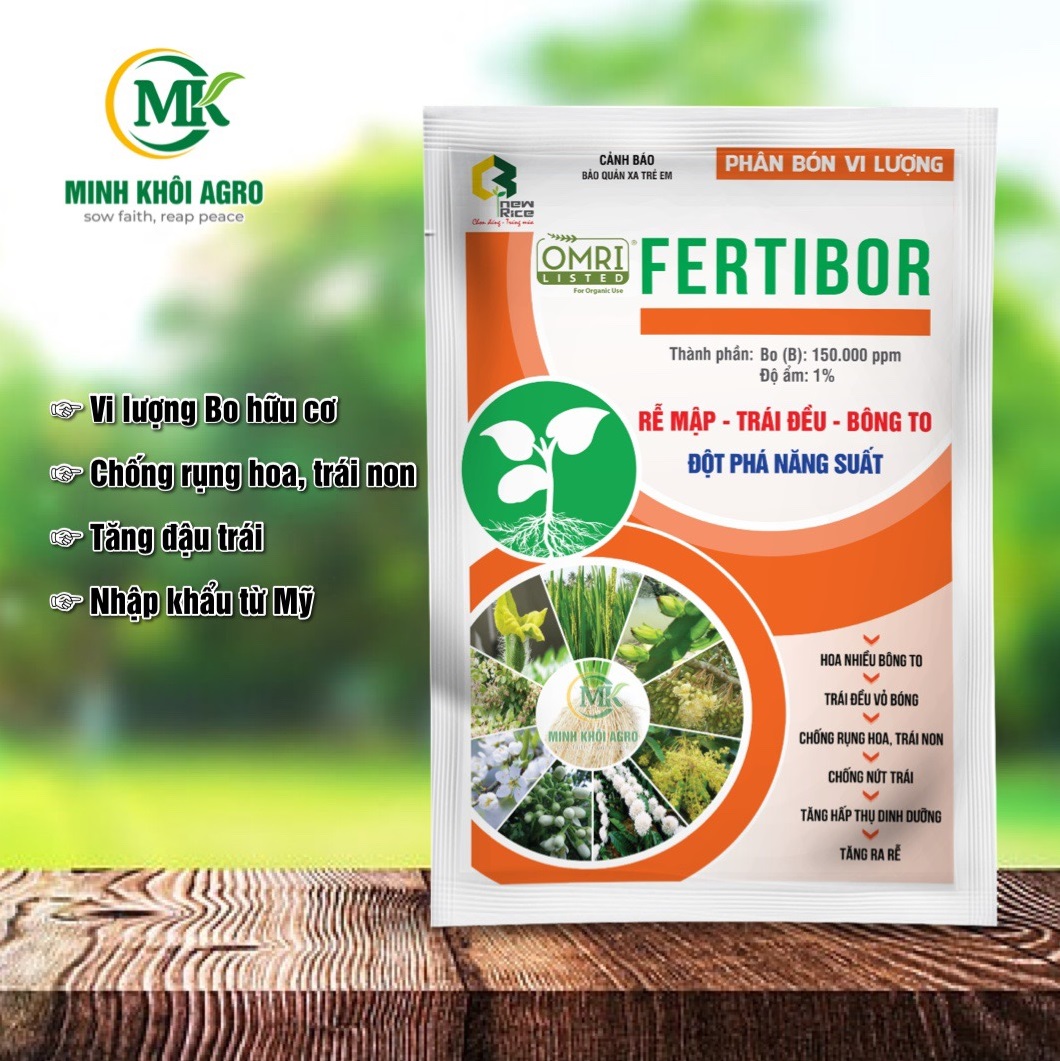 Phân bón vi lượng Fertibor (Bo Mỹ) - Gói 200g